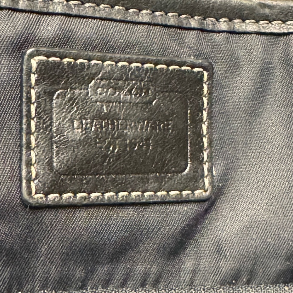 Coach Black Hampton Nylon Tote with Teal Accents - Picture 9 of 16